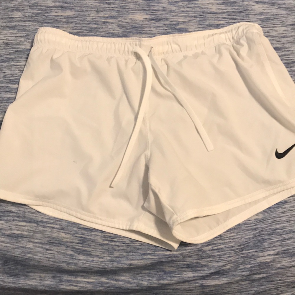 White Nike Dri-Fit Shorts